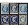 n°14A, 20c bleu, joli nuancier bleu-ciel, bleu-foncé, bleu-noir, laiteux - TTB