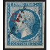 n°14B, variété "ligne devant le front / à la corne", 20c bleu, Type II - TB