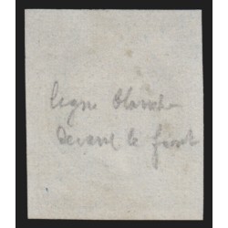 n°14B, variété "ligne devant le front / à la corne", 20c bleu, Type II - TB