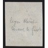 n°14B, variété "ligne devant le front / à la corne", 20c bleu, Type II - TB