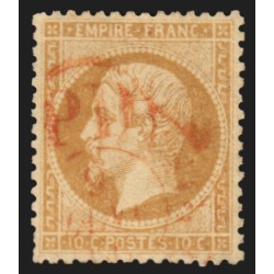 n°21, Napoléon 10c bistre, oblitéré càd rouge PD - SUPERBE