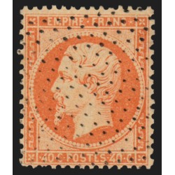 n°23, Napoléon 40c orange, oblitéré pointillés - TB