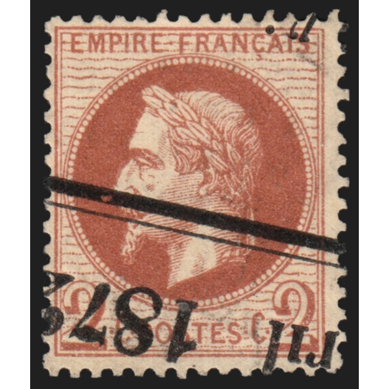 n°26A, Lauré, 2c rouge-brun, annulation typographique des journaux - TB