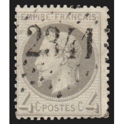n°27B, 4c gris, Type II, oblitéré GC 2341 MEURSAULT - B/TB