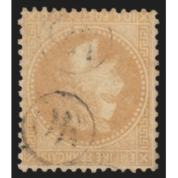 n°28B, 10c bistre, Type II, oblitéré OR dans un cercle - TB