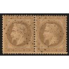n°30, paire Napoléon Lauré, 30c brun-clair, oblitéré ANCRE maritime - TB