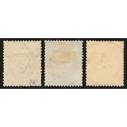 n°36/38, Cérès Siège de Paris 1870, série complète oblitérée - TB D'ASPECT