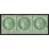 n°53, bande de trois, Cérès 5c vert-jaune, oblitéré - TB