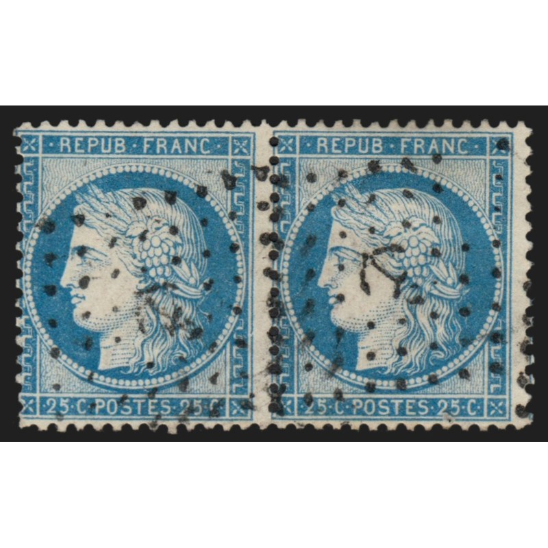 n°60C, Cérès 25c bleu, Type III, oblitéré ANCRE maritime - TB