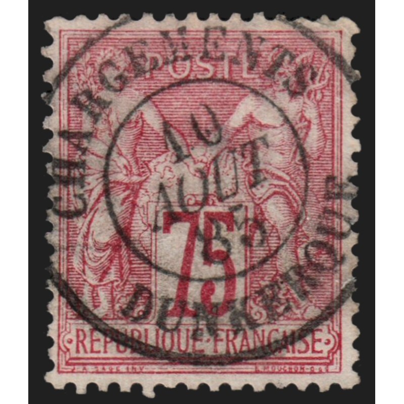 n°71, Sage 75c carmin, Type I, oblitéré càd CHARGEMENTS DUNKERQUE - TB