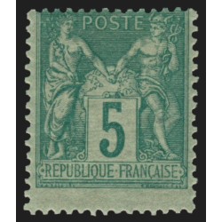 n°75, variété "piquage décalé / timbre plus grand", neuf * légère trace ch. TB
