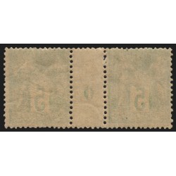 n°102, paire millésime 0, Sage 5c vert-jaune (N sous B), neuf ** sans charnière