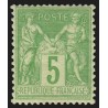 n°106, Sage 5c vert-jaune, Type II, neuf * légère trace de charnière - TTB