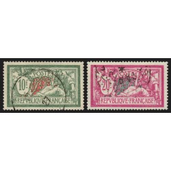 n°207/208, Merson 10fr vert + 20fr lilas, oblitérés - TTB