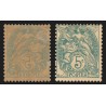 n°111, variété "impression recto-verso", Type Blanc 5c vert-bleu, neuf * - TB