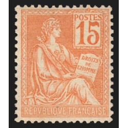 n°117, Mouchon, 15c orange, neuf ** sans charnière - TTB
