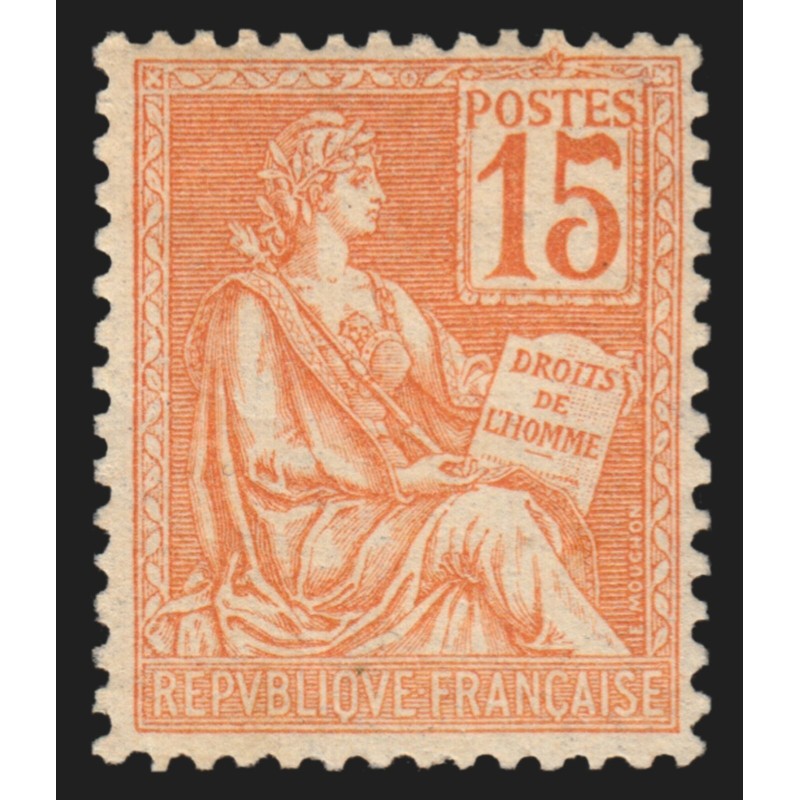 n°117, Mouchon, 15c orange, neuf ** sans charnière - TTB
