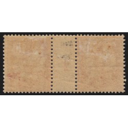 n°124, paire millésime 2, Mouchon 10c rose, neuf * avec charnière - TB D'ASPECT
