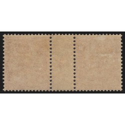 n°125, paire millésime 3, Mouchon 15c vermillon, neuf * avec charnière - TB