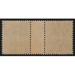 n°130c, paire millésime 2, Semeuse lignée 15c vert-gris, Type IV, neufs ** - TB