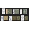 n°130, lot de 6 variétés et types, Semeuse lignée 15c vert-gris, neuf * - TB