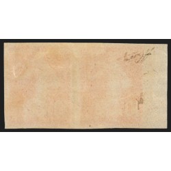n°138g, paire non-dentelé, Semeuse 10c rouge, neuf * trace de charnière - TB