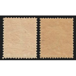 n°138n, Faux de Turin + normal, Semeuse 10c rouge, neufs ** sans charnière - TB