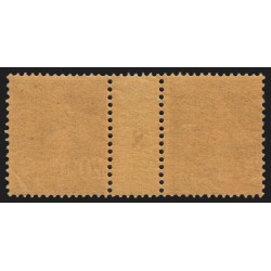 n°139, paire millésime 7 sur papier GC, Semeuse 20c brun-rouge, neufs ** - TB