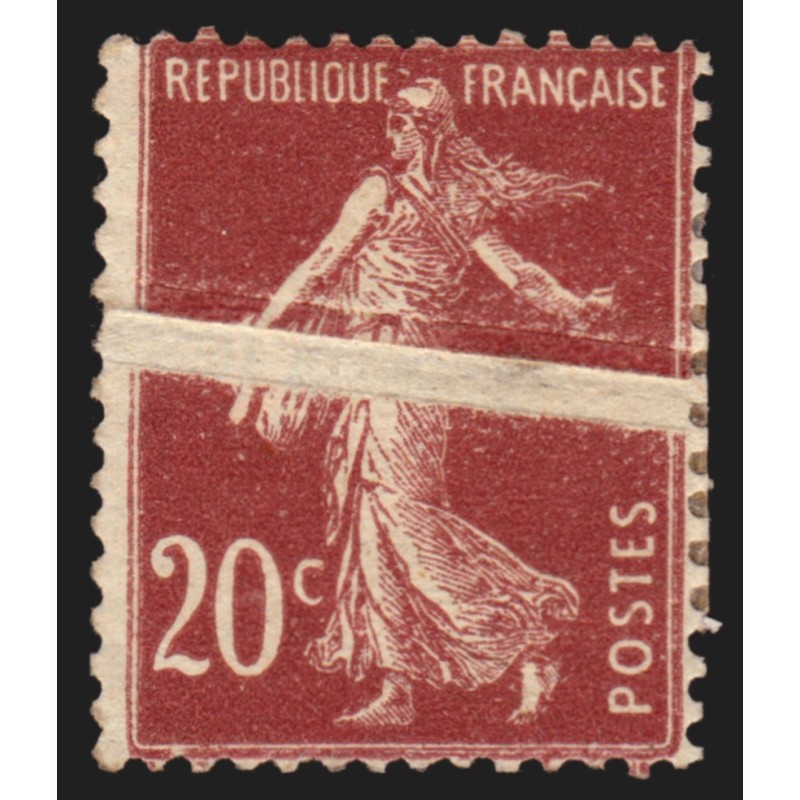 n°139, variété "pli accordéon", Semeuse 20c brun-rouge, neufs * - TB D'ASPECT