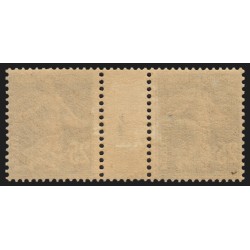 n°140h, paire millésime 4, Semeuse 20c bleu-foncé, Type IIIA, neufs ** - TB
