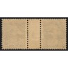 n°140h, paire millésime 4, Semeuse 20c bleu-foncé, Type IIIA, neufs ** - TB