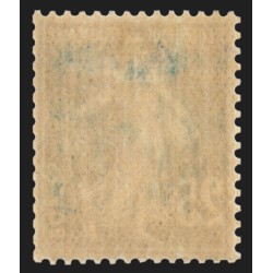 n°140k, Semeuse 25c bleu, Type IIIC issu de roulettes, neuf * - TB
