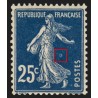 n°140v, variété "anneau-lune", Semeuse 25c bleu-foncé, neuf * - TB
