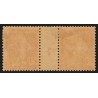 n°141, paire millésime 7, Semeuse 30c orange, neuf * avec charnière - TB