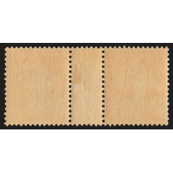n°141, paire millésime 9, Semeuse 30c orange, neuf * - SUPERBE