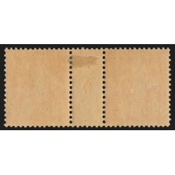 n°141, paire millésime 0, Semeuse 30c orange, neuf * avec charnière - TB