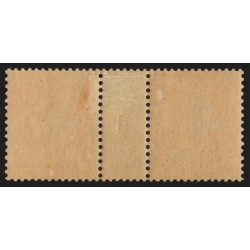 n°141, paire millésime 1, Semeuse 30c orange, neuf * avec charnière - TB