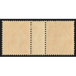 n°141, paire millésime 6, Semeuse 30c orange, neuf * - TB