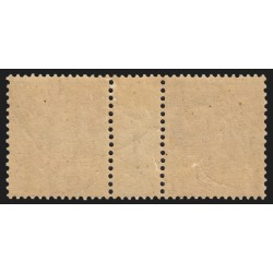 n°142, paire millésime 1, Semeuse 35c violet, neuf * légère trace de ch. - TB