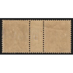 n°142, paire millésime 3, Semeuse 35c violet, neuf * timbres ** - TB