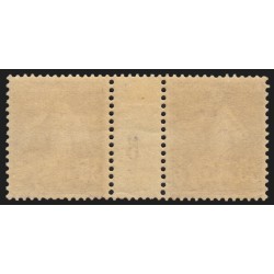 n°142, paire millésime 5, Semeuse 35c violet, neuf * timbres ** - TB