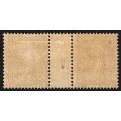 n°142, paire millésime 7, Semeuse 35c violet, neuf * avec charnière - TB