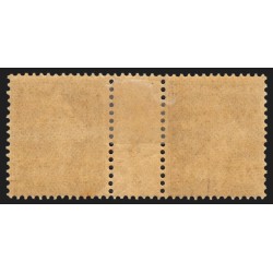 n°142, paire millésime 8, Semeuse 35c violet, neuf * avec charnière - TB