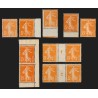 n°158, Semeuse 5c orange de 1921, jolie étude avec variétés, neufs ** - TB