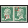 n°171, variété "anneau-lune", Pasteur 15c vert, neuf * avec charnière - SUPERBE