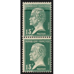 n°171, variété "surencrage / dépouillée", Pasteur 15c vert, neuf ** - SUPERBE