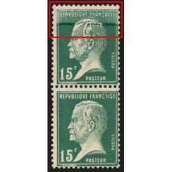 n°171, variété "surencrage / dépouillée", Pasteur 15c vert, neuf ** - SUPERBE