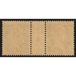 n°177, paire millésime 4, Pasteur 75c bleu, neuf ** sans charnière - TB