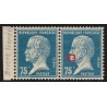 n°177, variété "sans la bouche" tenant à normal, Pasteur 75c bleu, neuf * - SUP