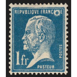 n°177, variété "anneau-lune", Pasteur 1fr bleu, neuf * - SUPERBE